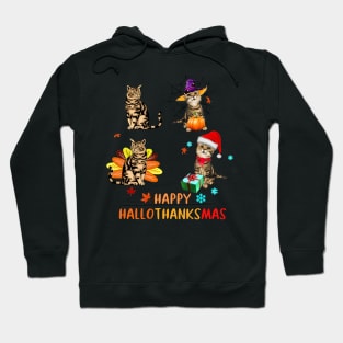 Cat Happy Hallothanksmas Hoodie